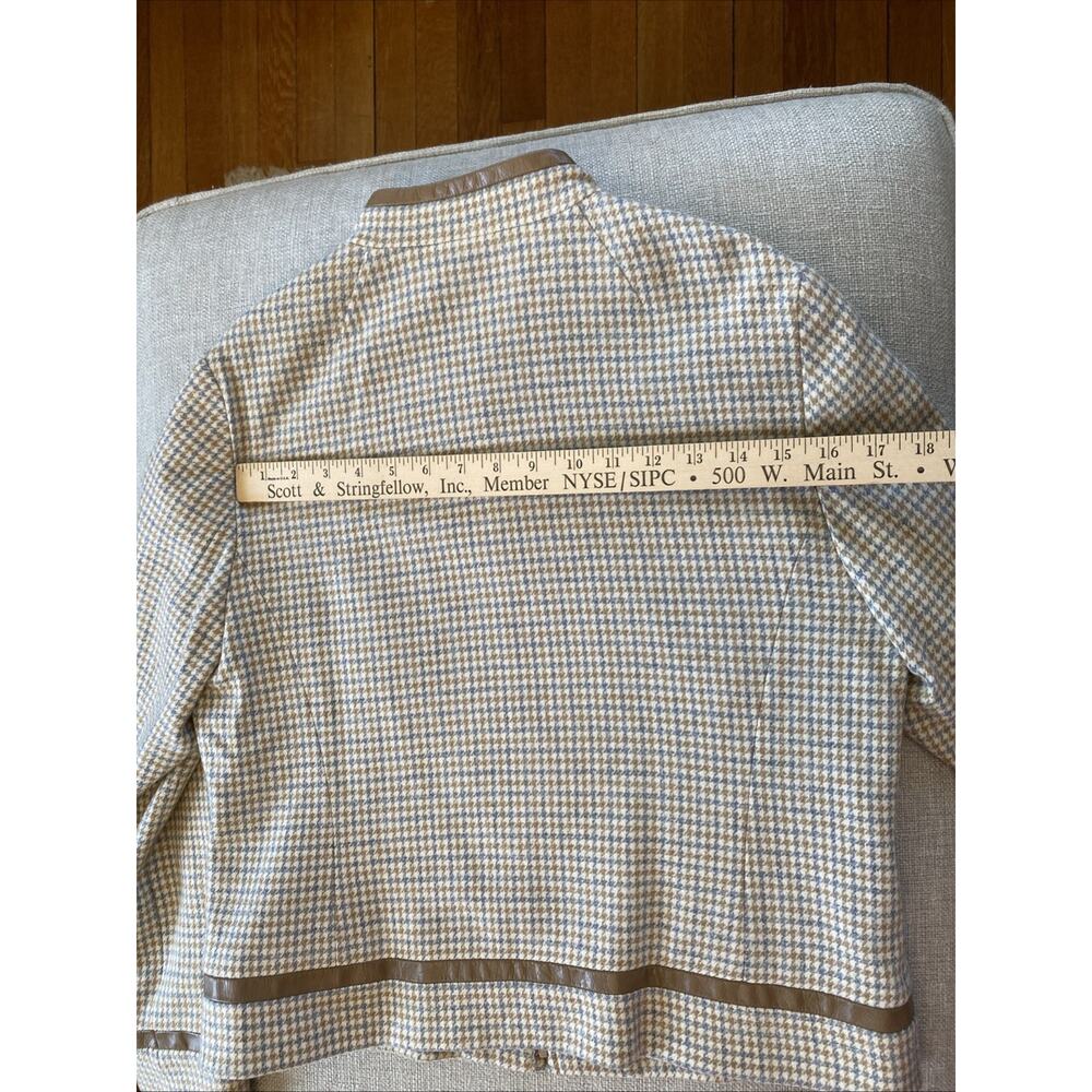 Pendleton Virgin Wool Jacket Petite 10 Beige Houn… - image 12
